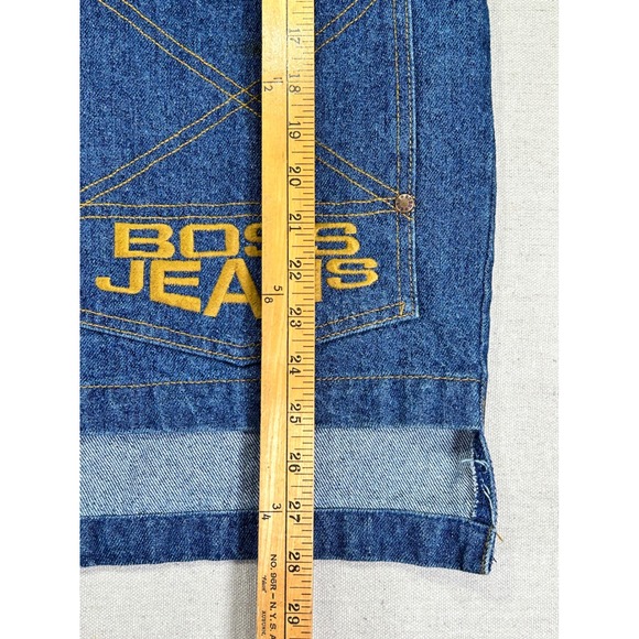 Vintage BOSS JEANS Men's X-Large Denim Vest‎ Biker Western Outdoor Wear USA MADE - Picture 3 of 7